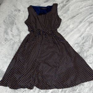 Black and Orange Polkadot Dress Size M/L